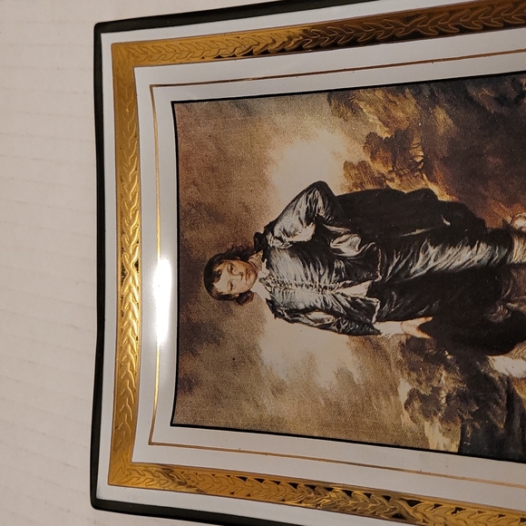 Vintage Art Glass Dish of Blue Boy by Pierre Auguste Renoir - Picture 2 of 12